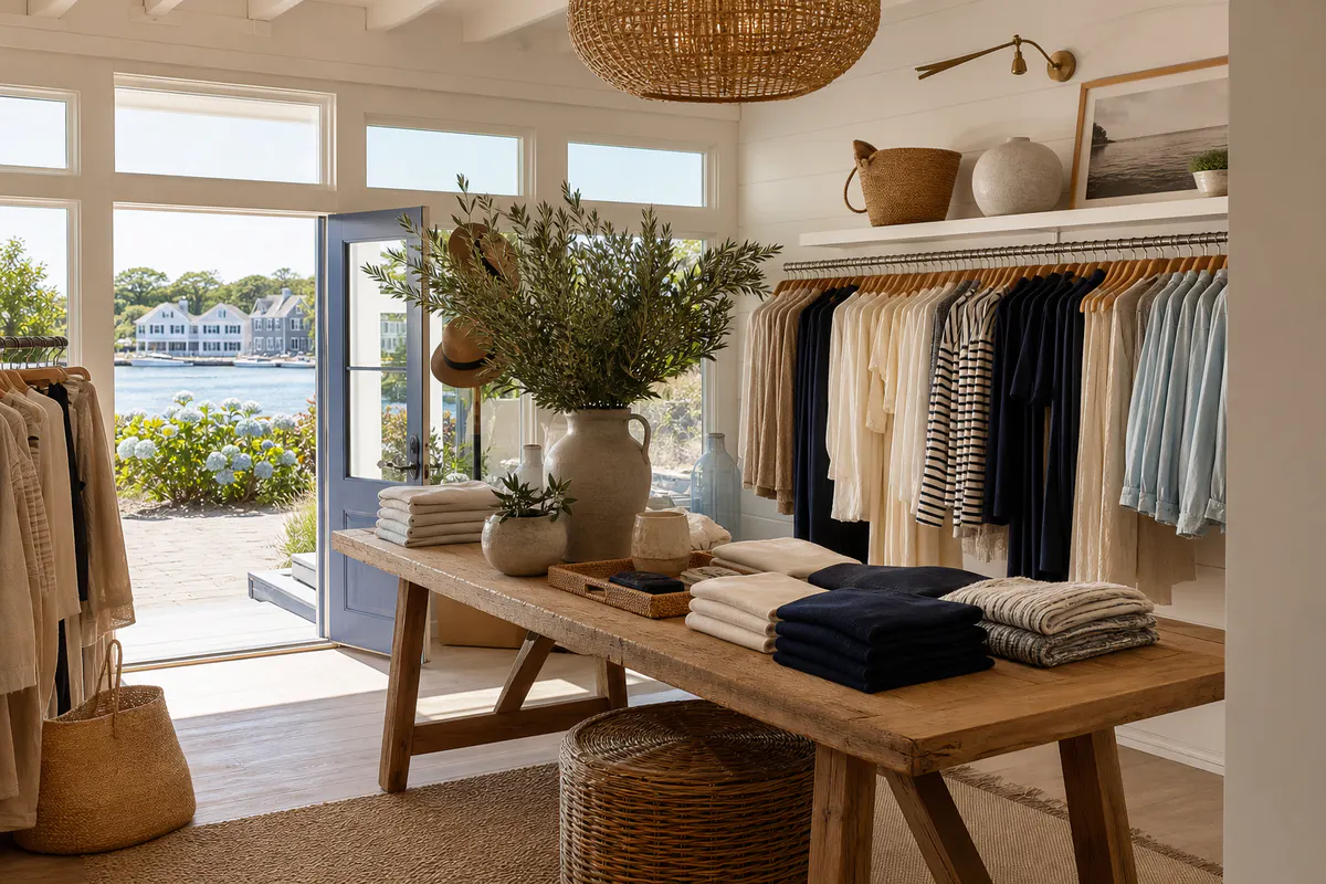 Boutique shop interior with curated displays